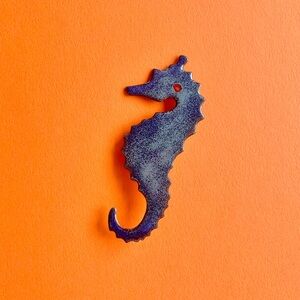 VTG Seahorse Enamel Brooch